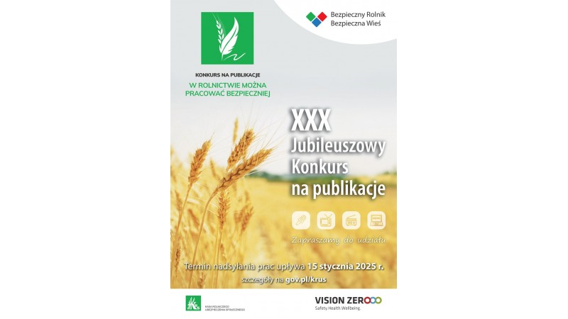 Plakat „W rolnictwie można pracować bezpieczniej” , mat. pras